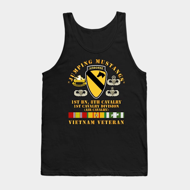 Jumping Mustangs - 1st Bn 8th Cav 1st Cav - w VN SVC Tank Top by twix123844